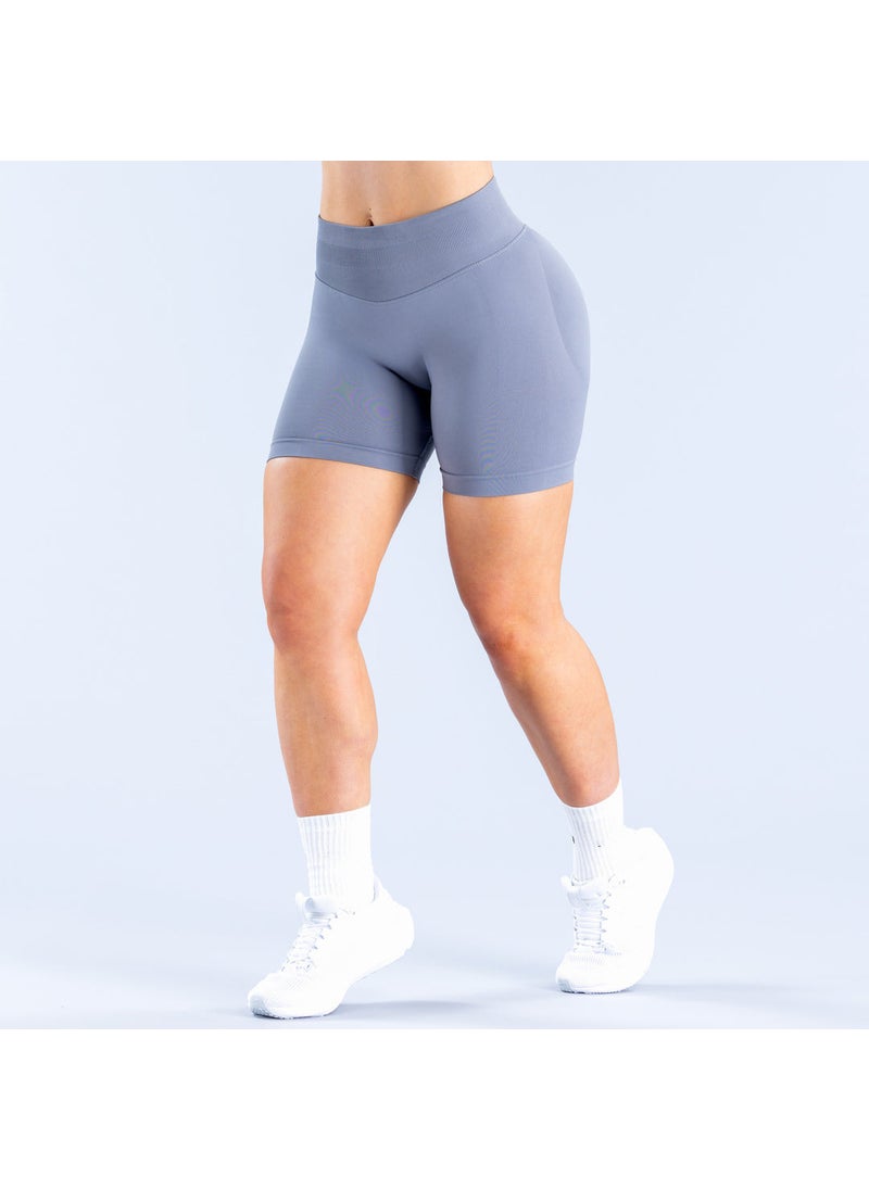 Generic Cross-border European and American Breathable Running Shorts Seamless High Elastic Training Hip Lifting Triple Pants Fitness Yoga Shorts Graphite gray (new color) 