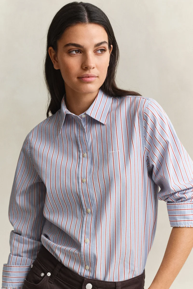Gant  Regular Classic Poplin Stripe Shirt for Women | Best Price UAE