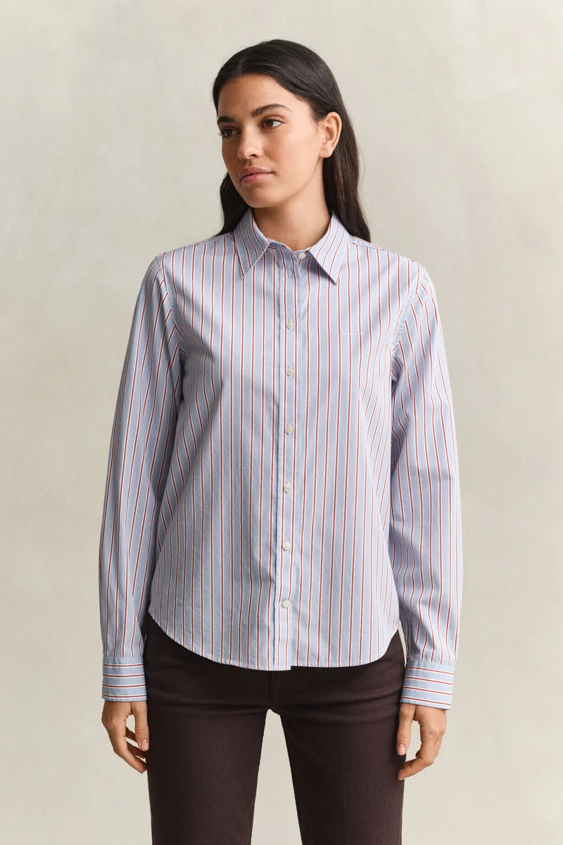 Gant  Regular Classic Poplin Stripe Shirt for Women | Best Price UAE