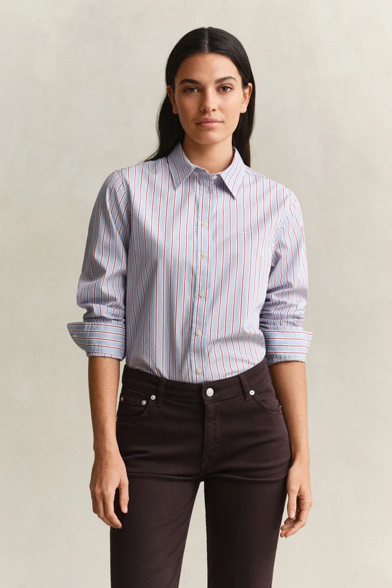غانت Regular Classic Poplin Stripe Shirt