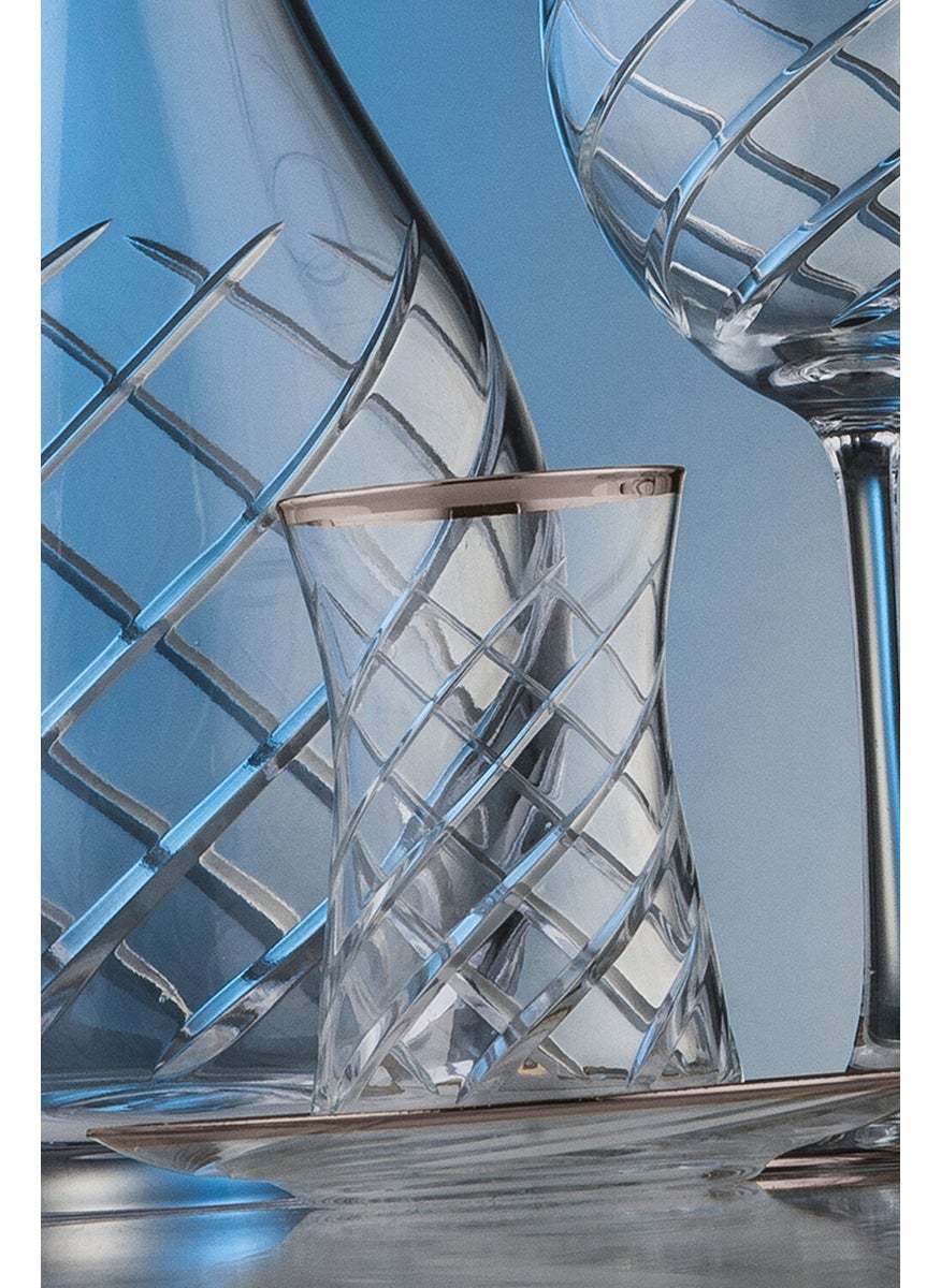 Royal Home - Roya Home Armonı Platinum 12 Piece Tea Glass Set for 6 People - Image 1