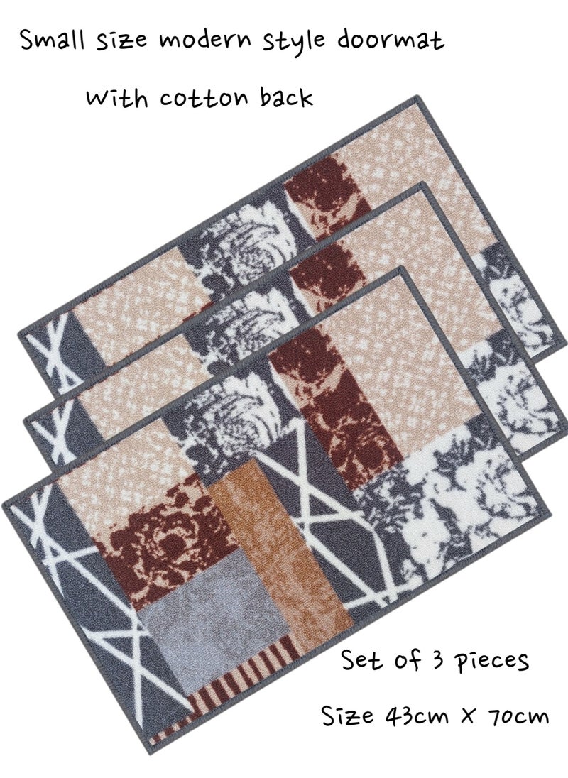 Mac Carpet Set of 3 Small-Sized Doormats – New Modern Style – Lightweight  (Size 43×70 cm)  - Image 1