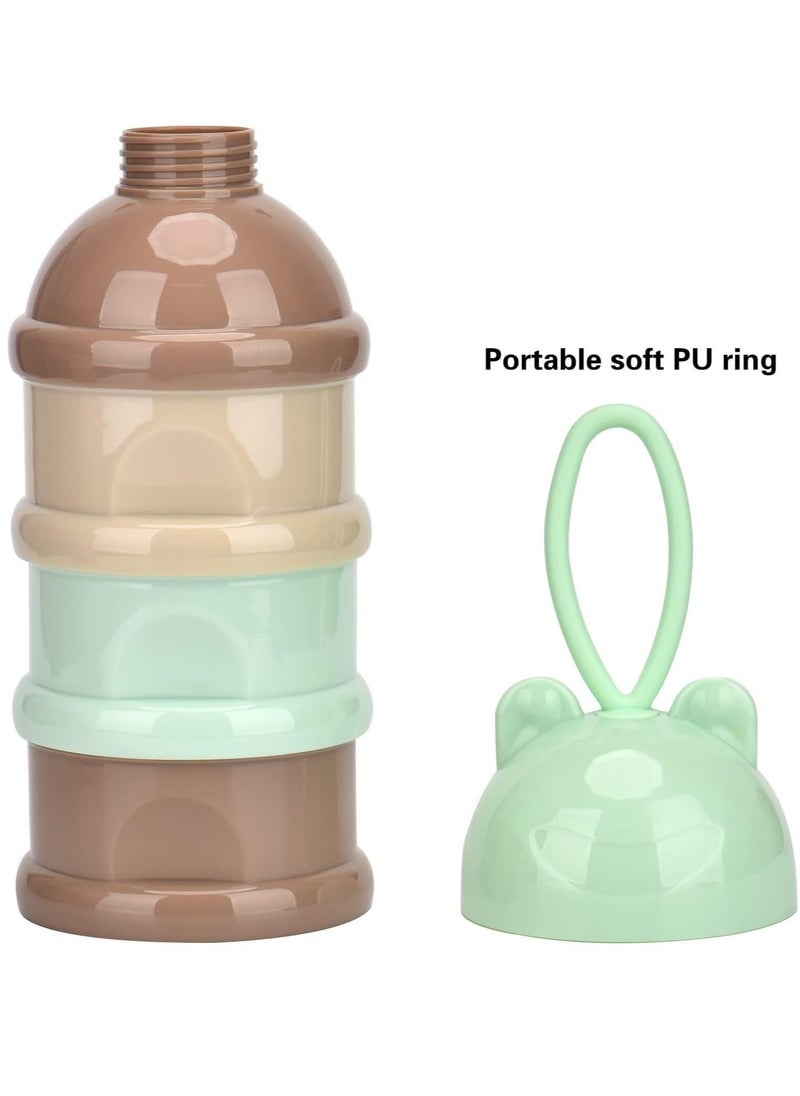 Oasisgalore Green 3-Compartment Non-Spill Baby Formula Dispenser, Stackable Travel Storage for Feeding.  - Image 5