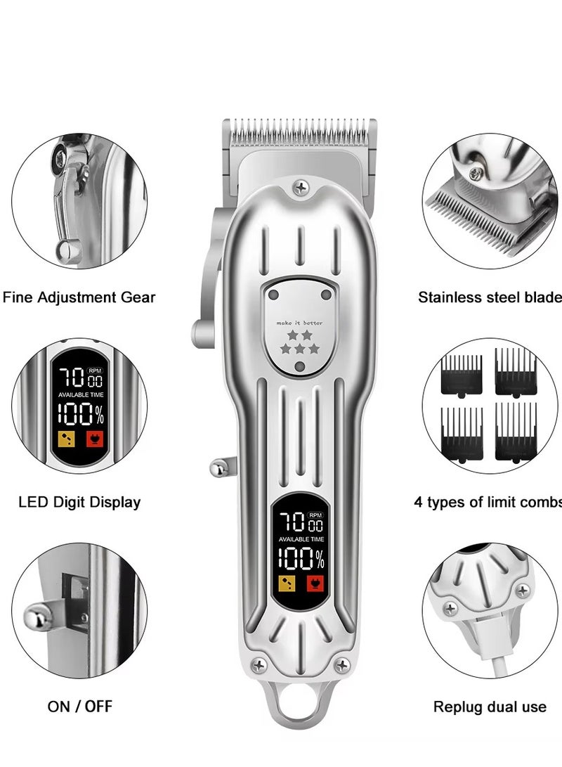 hair clipper,trimmer for men,Beard Shaving and Trimming Machine for Men, Men's Multi-Function Hair Trimming Machine, Men's Electric Trimmer, Suitable for Mustache, Body, Nose, and Ears, Rechargeable - Image 2