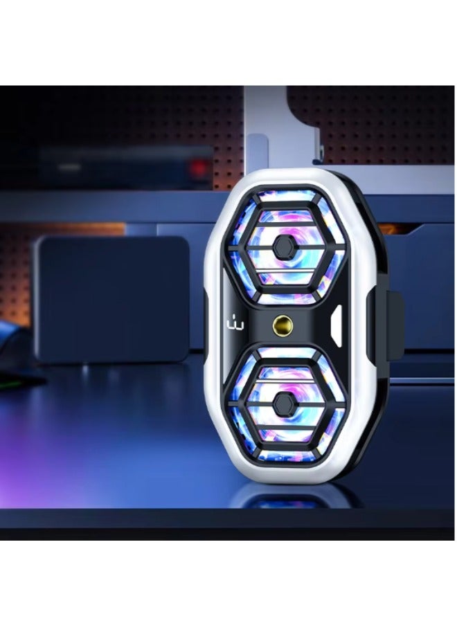 Mobile Phone Cooler for Gaming, Cell Phone Cooling Fan for iPhone Samsung Moto, Mobile Phone Cooler for Games and Movies, LED Temperature Display - Image 3