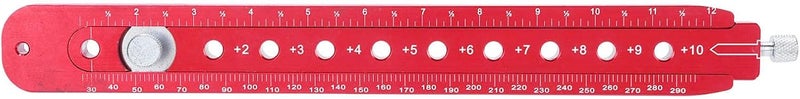 Woodworking Compass Scriber 300mm Metric Imperial Scales Aluminum Alloy Woodworking Arc Drawing Ruler - Image 1