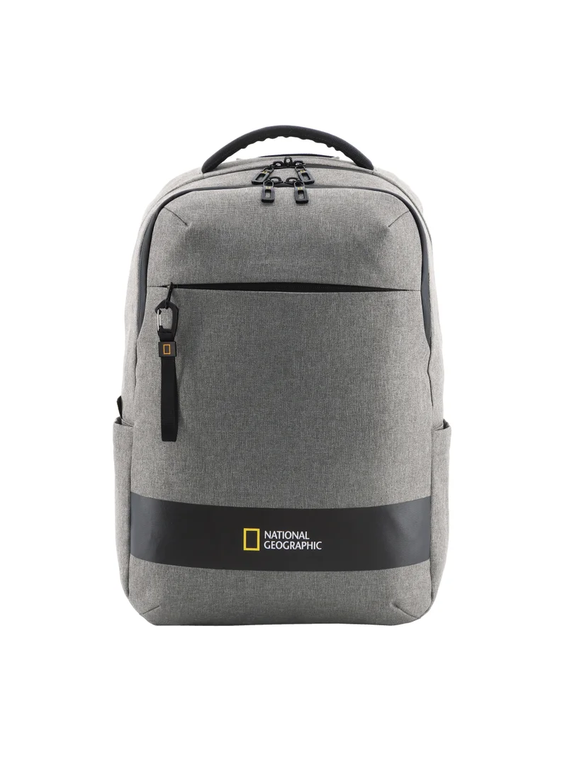 NATIONAL GEOGRAPHIC National Geographic Shadow RPET Backpack Grey, Durable Water Resistant Multi Compartments, RFID Pocket, Ample Storage Padded Computer Bag For Travel Business Office Men Women School University