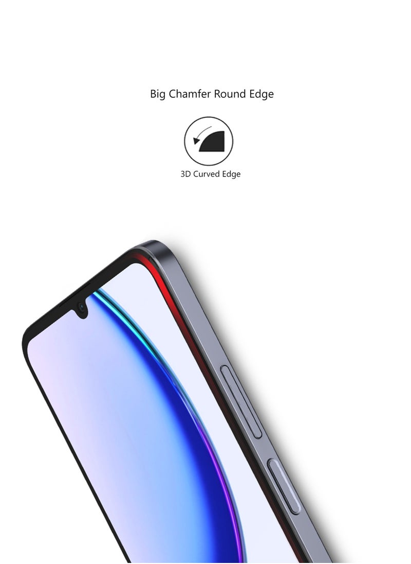 HD Tempered Glass Screen Protector for Realme C53 - Anti Reflection Anti Bubbles 9H Hardness 0.33 mm Rounded Edges Easy Installation