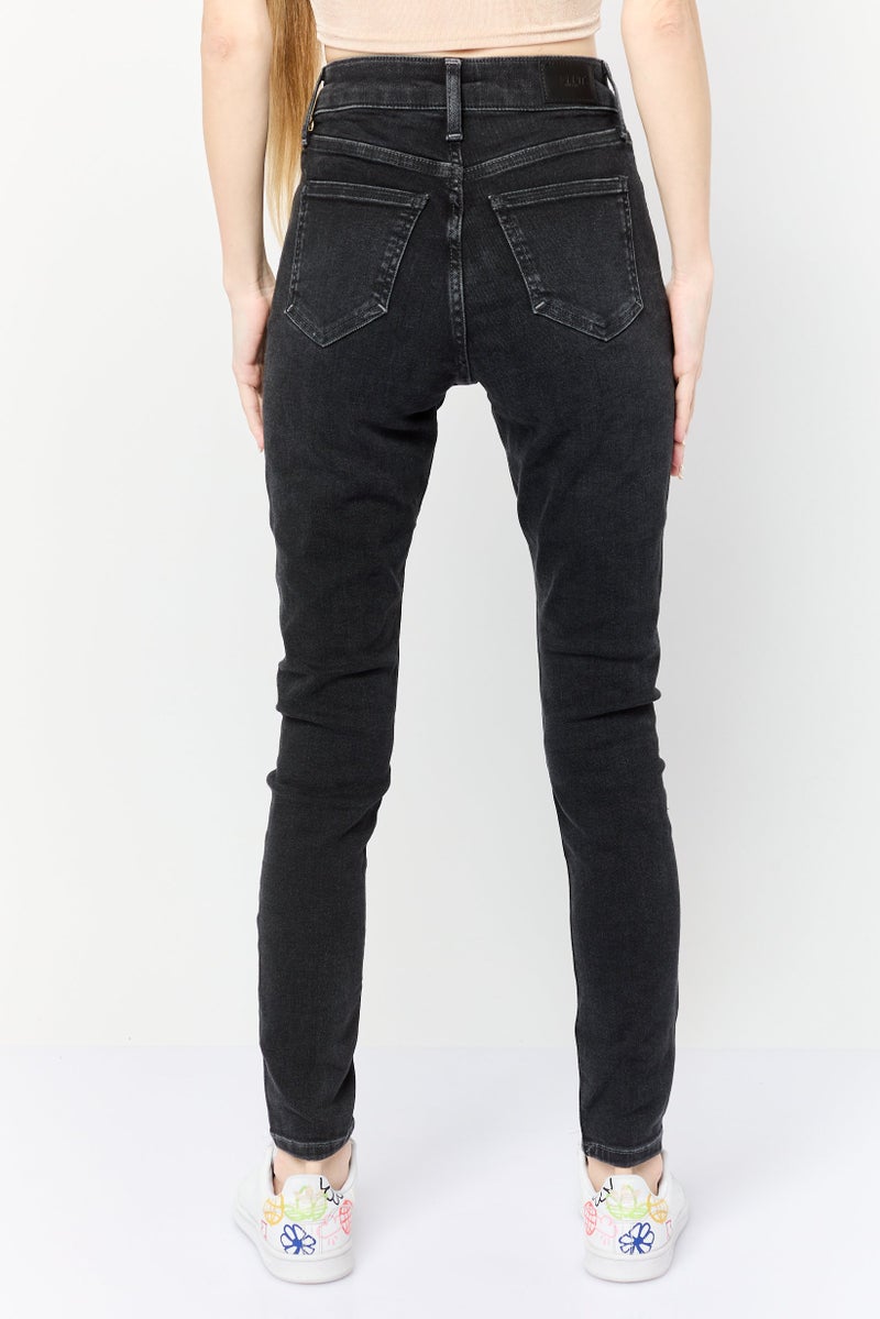 ESPRIT Women Skinny Fit Washed Stretchable Jeans, Black - Image 4