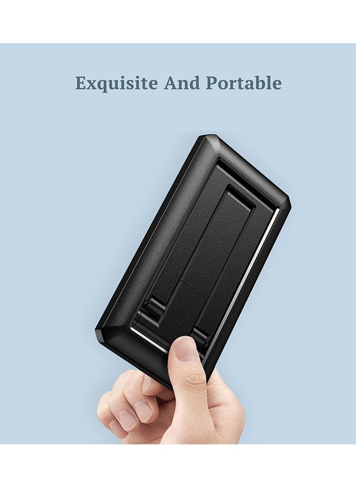 Generic - 2 Pcs of Foldable Desk Bracket Smartphone Stand for iPad iPhone Samsung Desk Holder Adjustable PC Tablet Mobile Phone Desktop Phone Stand Black and White - Image 1
