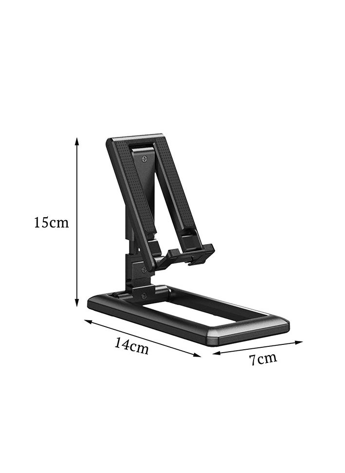 Generic - 2 Pcs of Foldable Desk Bracket Smartphone Stand for iPad iPhone Samsung Desk Holder Adjustable PC Tablet Mobile Phone Desktop Phone Stand Black and White - Image 1