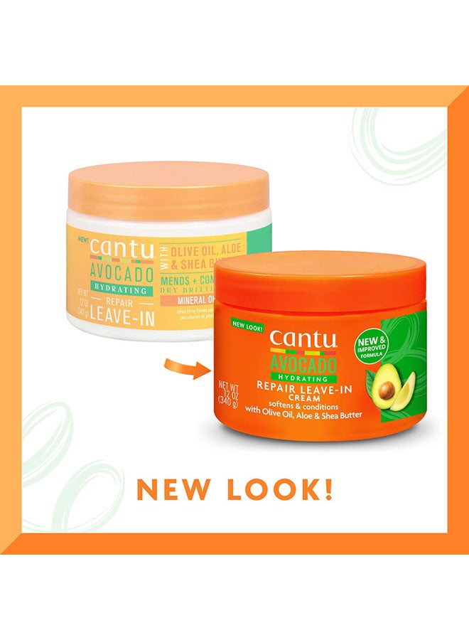 Cantu Avocado Leave In Conditioning Cream Multicolour 340grams - Image 4