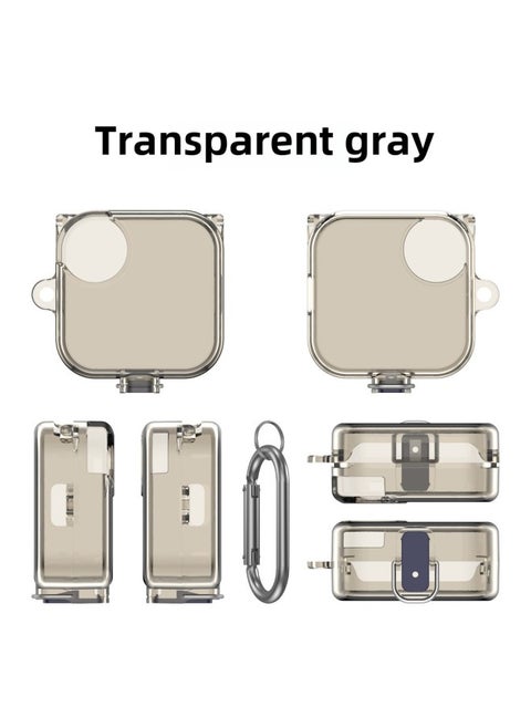 For CMF Buds Pro 2 Bluetooth Headset TPU Protective Cover Switch-Color:Transparent Gray-Model:D57