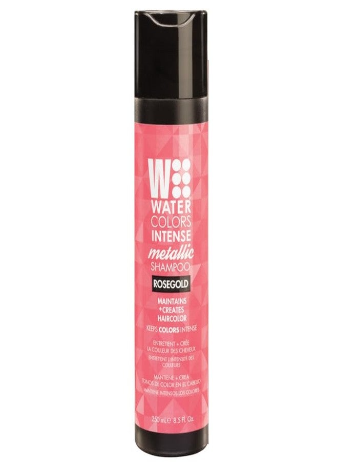 Watercolors Water Colors INTENSE METALLIC Color Depositing Sulfate-Free Shampoo, Maintains & Enhances Hair color Hair Dye Wash (Intense Metallic Rosegold - 8.5 oz) - Image 1