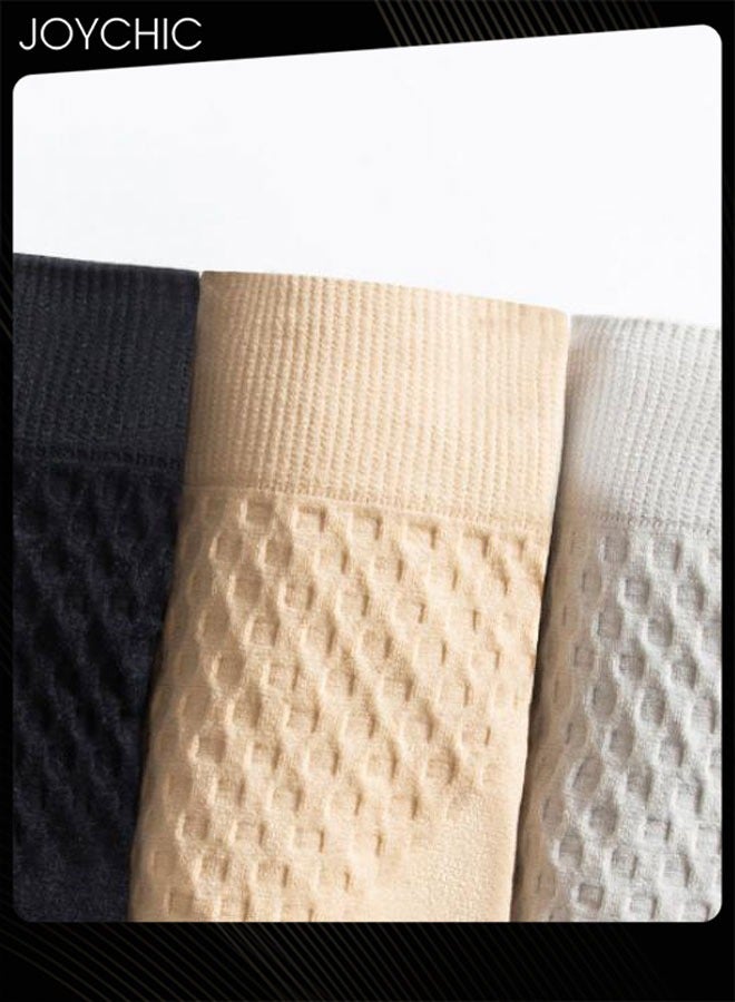 Joychic شورتات نسائية صيفية بتصميم ثلاث قطع، صديقة للبشرة وقابلة للتنفس، شورتات بدون seams بتصميم خلية النحل - Image 2