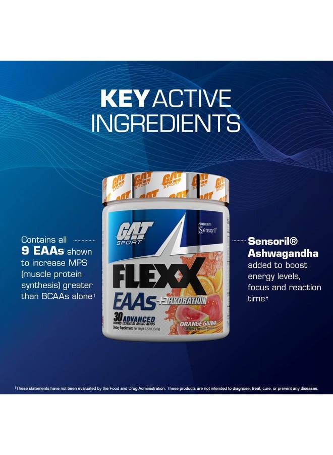 GAT SPORT Flexx EAAs + Hydration, Advanced Essential Amino Acids, 30 Servings (Blue Razz) - Image 4