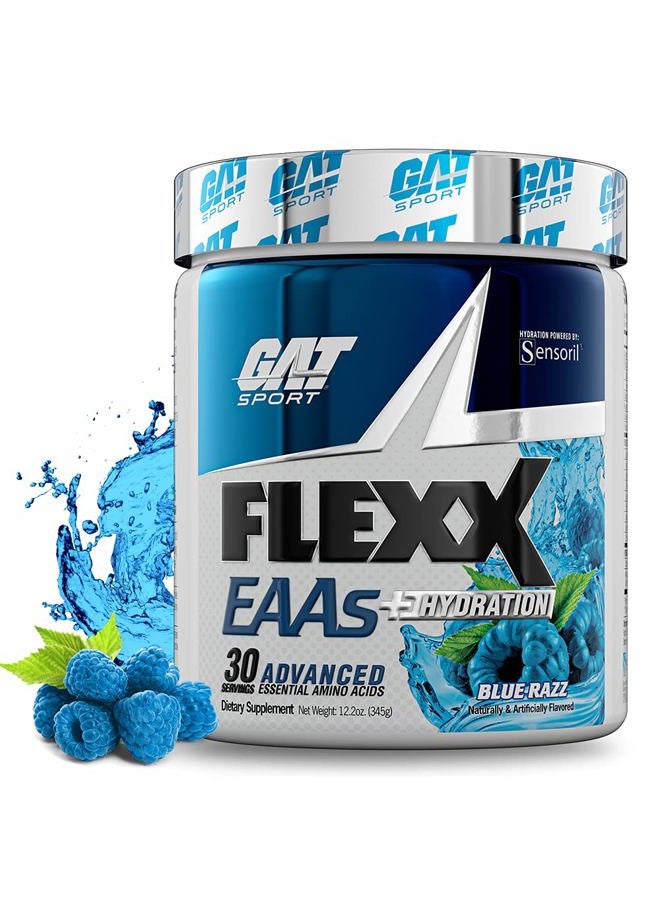 GAT SPORT Flexx EAAs + Hydration, Advanced Essential Amino Acids, 30 Servings (Blue Razz) - Image 1