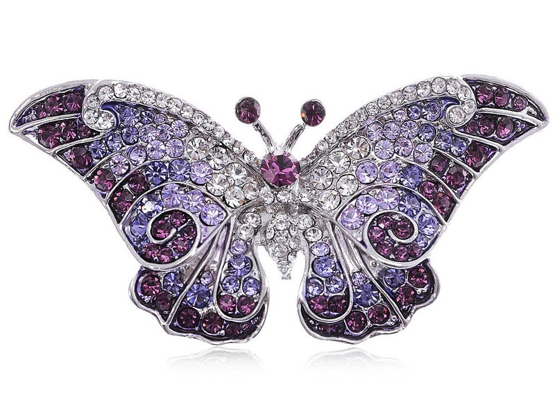 Alilang Empress Monarch Winged Butterfly Crystal Rhinestone Brooch Pin - Image 5