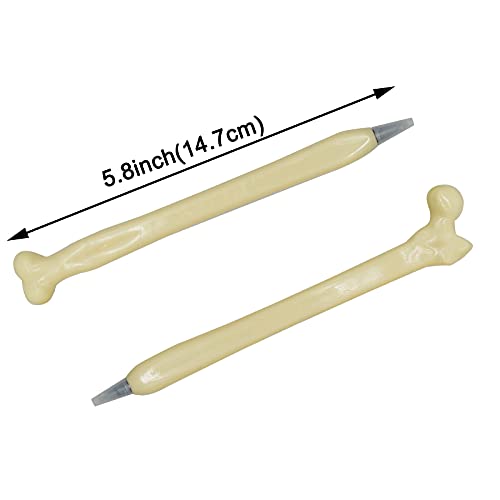 Maydahui 25 PCS Bone Ballpoint Pen Creative Novelty Pens Black Ink Beige for Halloween Artist Doctot Nurse School Office Party - Image 2