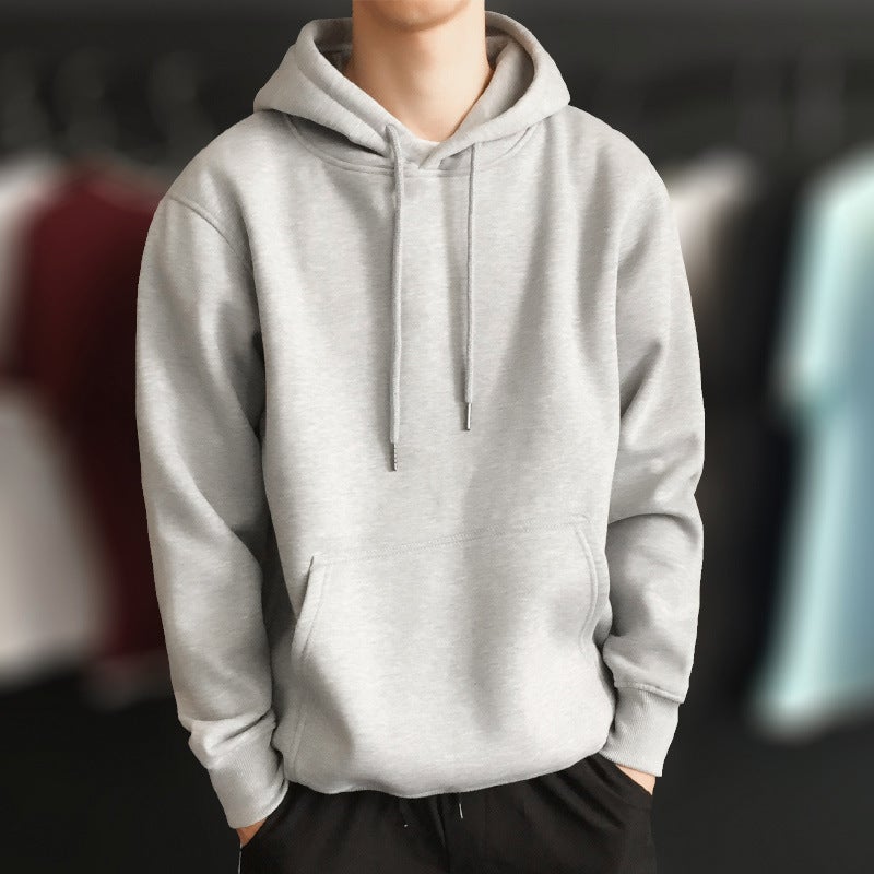 Fleece-Lined Sweater Men'S Hoodie Fashionable Thickened Hoodie Men'S Jacket Sports Pullover Korean Color Student - Image 3