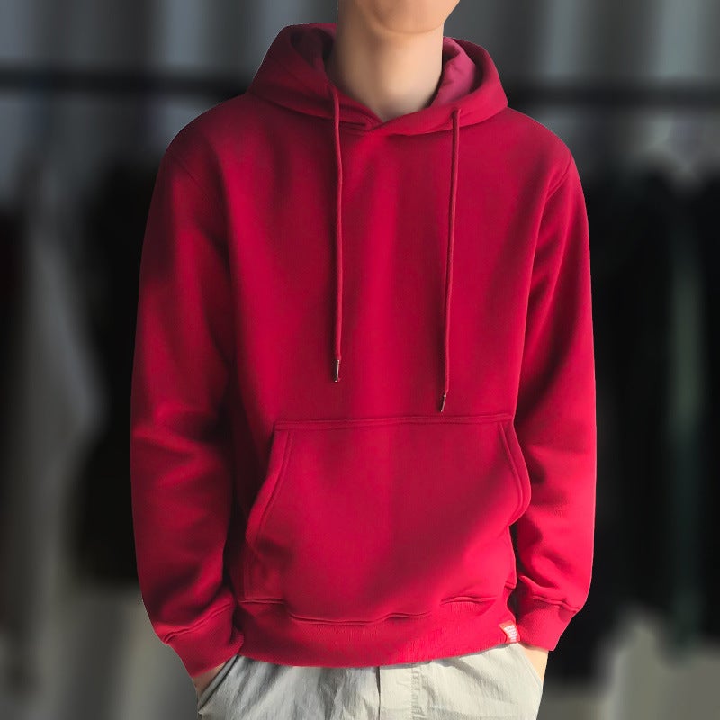 Fleece-Lined Sweater Men'S Hoodie Fashionable Thickened Hoodie Men'S Jacket Sports Pullover Korean Color Student - Image 4