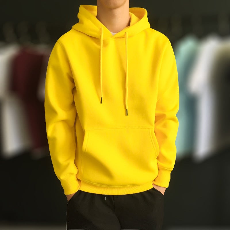 Fleece-Lined Sweater Men'S Hoodie Fashionable Thickened Hoodie Men'S Jacket Sports Pullover Korean Color Student - Image 5