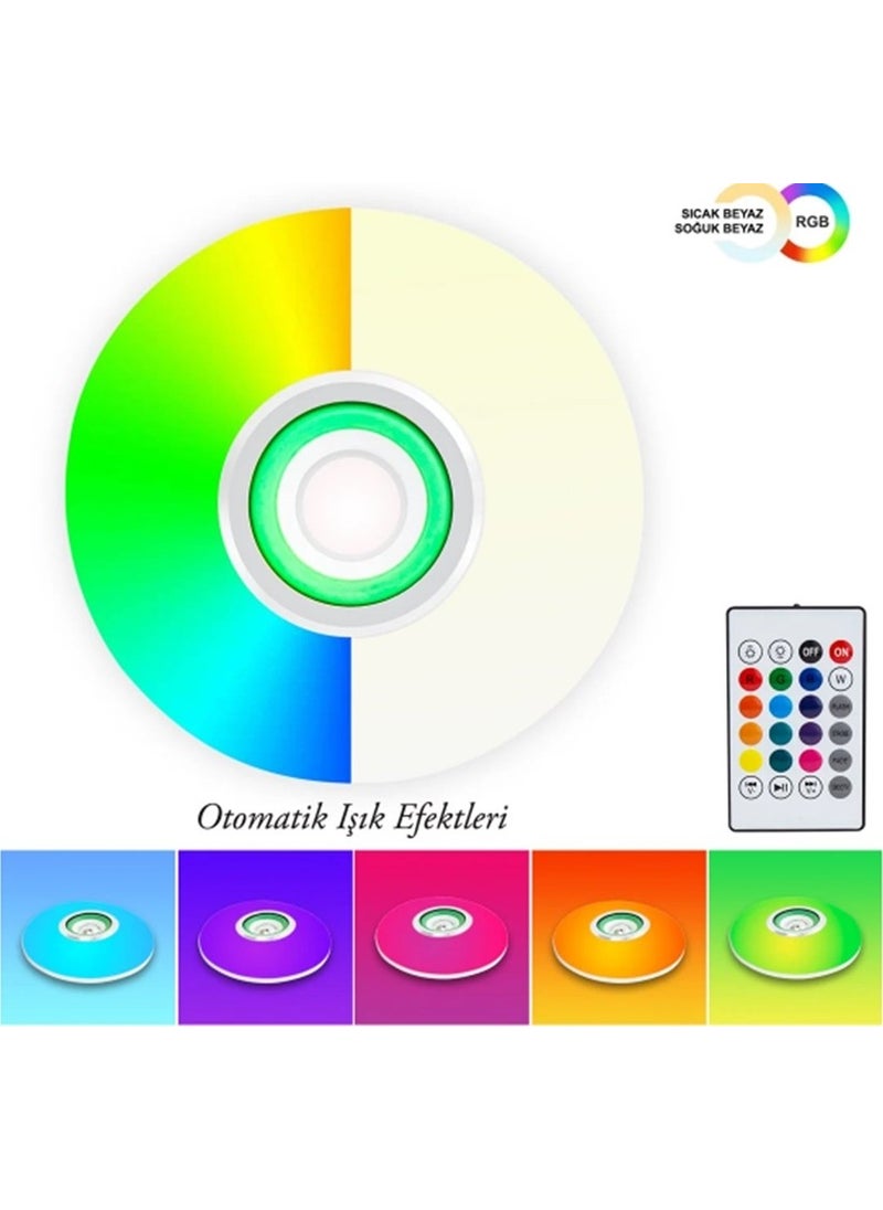 Gaman - Gaman New Generation Bluetooth Speaker Controlled RGB Smart LED Bluetooth Bulb 16 Colors Ufo Type - Image 1