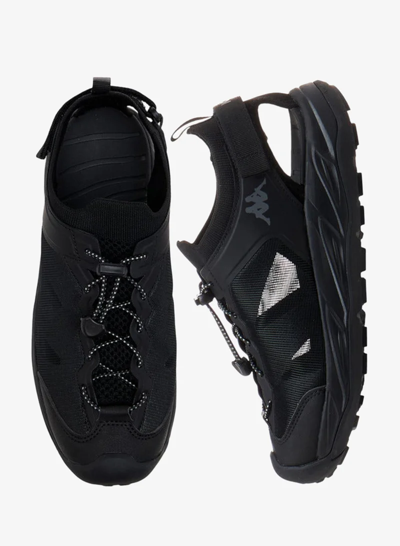 Kappa BLACK Men's Logo Print Sandals with Hook and Loop Closure for Men | Best Price UAE