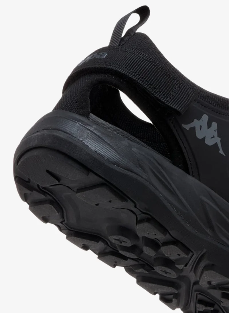 Kappa BLACK Men's Logo Print Sandals with Hook and Loop Closure for Men | Best Price UAE