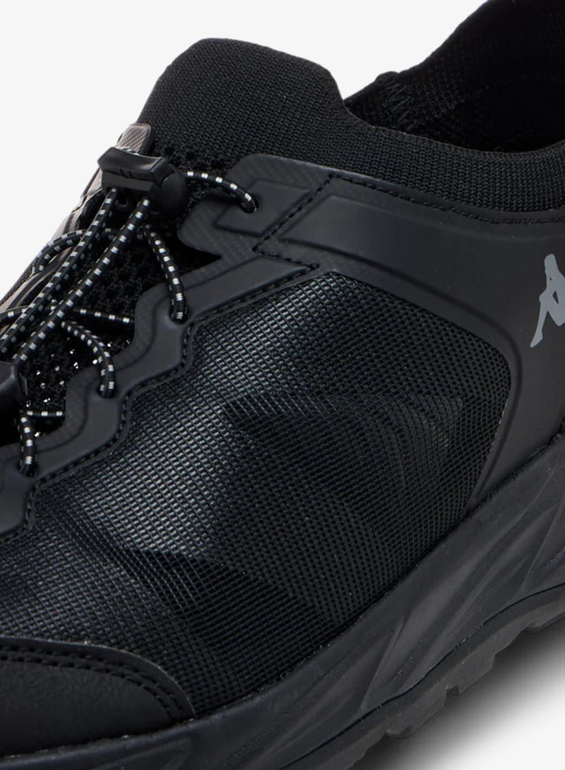 Kappa BLACK Men's Logo Print Sandals with Hook and Loop Closure for Men | Best Price UAE