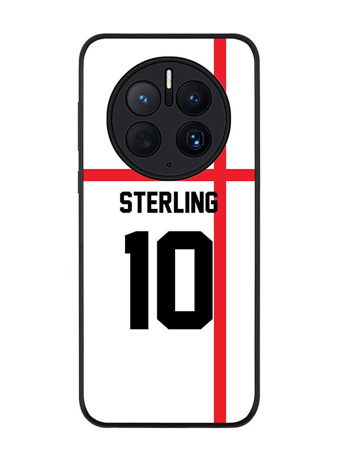 Stylizedd Rugged Black edge case for Huawei Mate 50 Pro Slim fit Soft Case Flexible Rubber Edges Anti Drop TPU Gel Thin Cover - Football Team - England Player Name - Sterling - Image 1