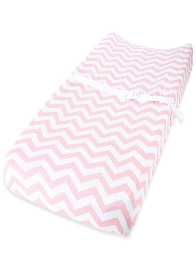 Cuddly Cubs Changing Pad Covers - 2 Pack - Snuggly Soft Plush Cotton Changing Table Covers for Girl - Fits Perfectly on Summer Infant and Other 16 x 32 Baby Changing Table Pads - Pink - Image 2