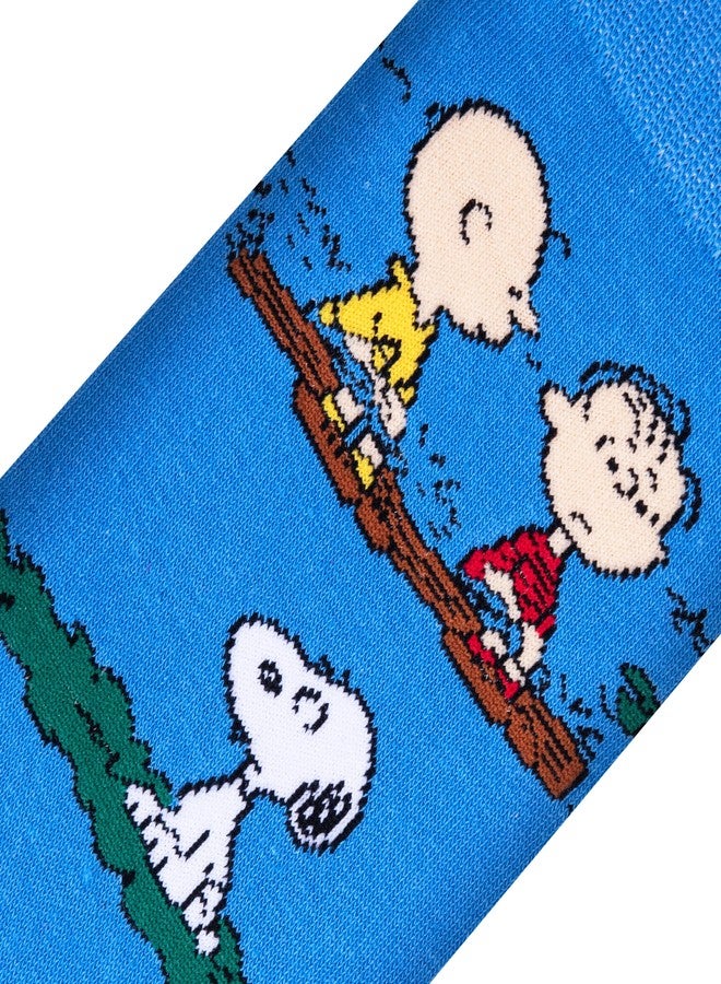 Odd Sox Cool Sock - Charlie Brown & The Outdoors Crew Socks - Official Peanuts Comic Strip Designs - Size Large for Men & Women - Fun Cotton Blend Novelty Gift for Adults - Image 4