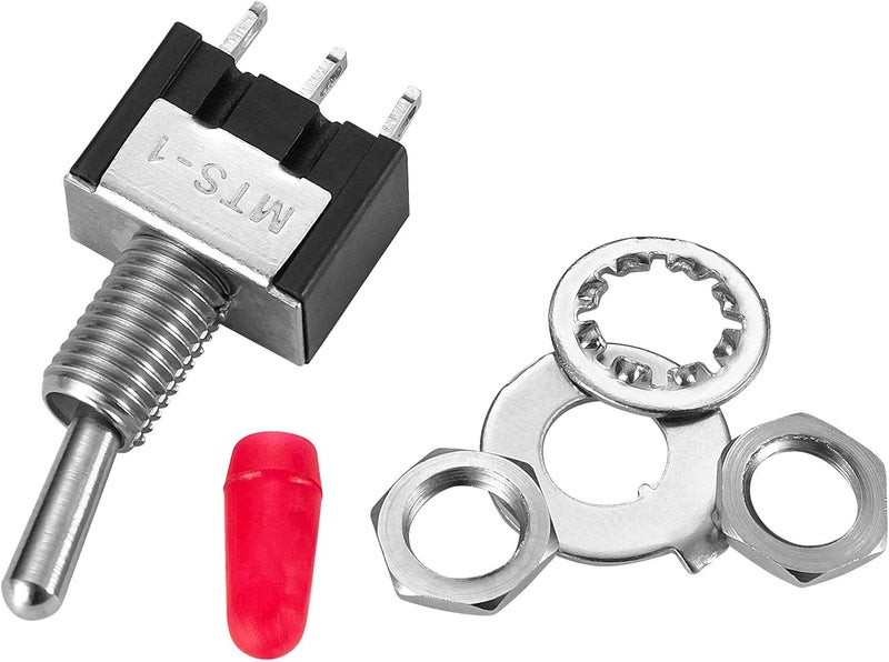 donjon VONVOFF Toggle Switch,4pcs ON/Off SPST Switch with Pre-soldered Wire,3v/5v/12v/24v/72v/110v/220v/240v/Mini Toggle Switch for car,Truck,Light,Test Machine,Industrial Equipment.3 Pins 2 Positions,Black - Image 4