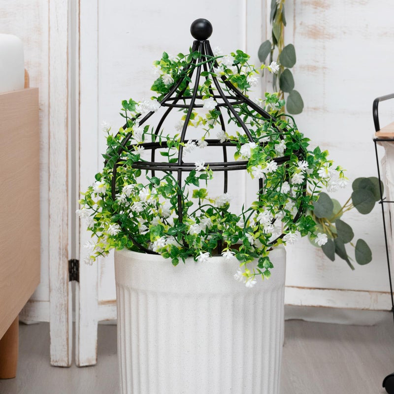 GOOOXIM Sturdy Metal Garden Obelisk Trellis for Climbing Plants - 12" x 8.1" Versatile Support for Roses, Topiaries & Houseplants - Easy to Assemble, Durable & Decorative for Indoor/Outdoor Displays - Image 4