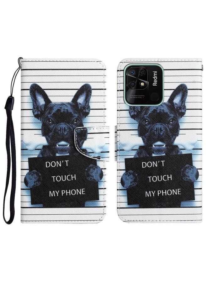 The Bros Case For Xiaomi Redmi 10C Colored Drawing Leather Phone Case