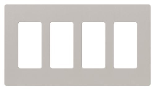 Lutron Claro 4 Gang Decorator/Rocker Wallplate, Satin, Taupe (1-Pack) | SC-4-TP - Image 1