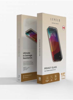 LEVELO Levelo Full Screen Privacy Twice-Tempered Glass For iPhone 15 Plus- Black 