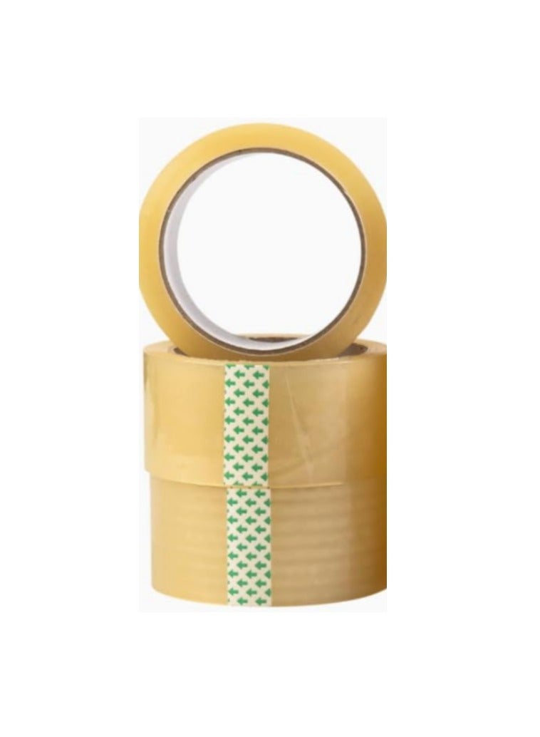 Roto 3 Rolls of 2" Transparent Tape ROTO 70 Yards for Packaging, Strong and Heavy Duty for Sealing Boxes, Parcels, Mail and Office Supplies - Image 1