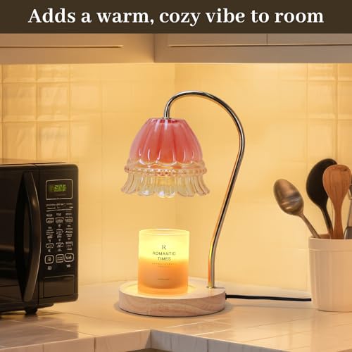AVEKI Strawberry Candle Warmer Lamp, Cute Strawberry Lamp with Timer & Dimmable & 2 Bulbs, Housewarming Gifts New Home, Birthday Valentine's Day Mother's Day Gift for Women (Narcissus-Pink) - Image 5