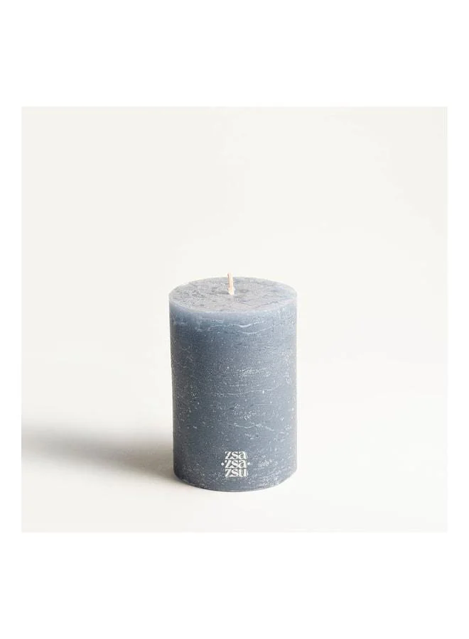 Zsa Zsa Zsu Deurne Blue Paraffin Candle 9x9x13 cm.