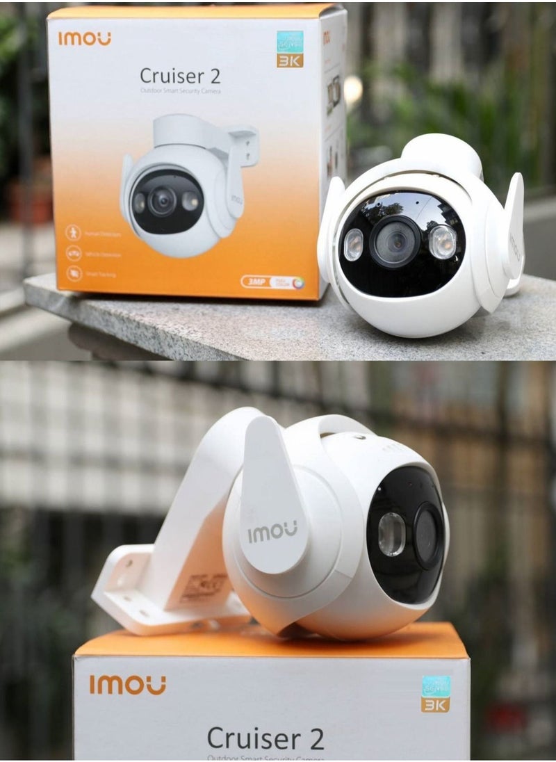 IMOU - Cruiser 2 Smart Tracking Security Camera 5MP Resolution IP66 Image 3K QHD Smart Full Color Panoramic Night Vision Pan and Tilt, Powered by IMO Sense™ and Weather Resistant - Image 1