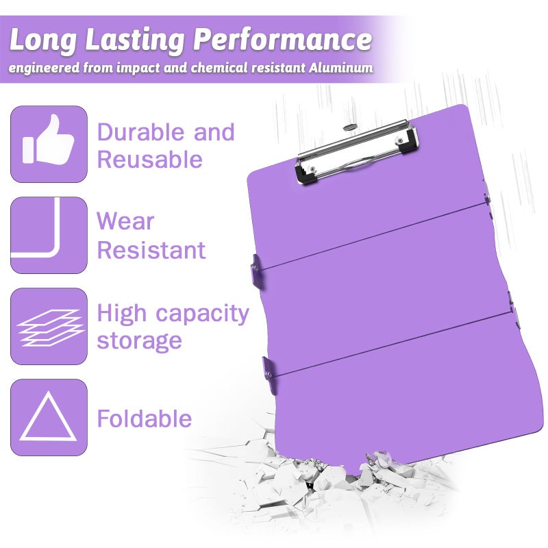 Trustnice Nursing Clipboard Foldable Clipboard Medical: Nurse Edition Cheat Sheets Aluminum 3 Layers Foldable Clipboards Nursing Pocket Size Profile Clip Nurse Clipboards Notepad for Nurses Students and Doctors - Image 5