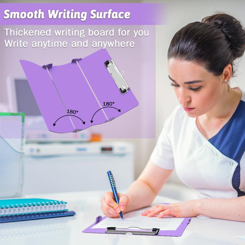 Trustnice Nursing Clipboard Foldable Clipboard Medical: Nurse Edition Cheat Sheets Aluminum 3 Layers Foldable Clipboards Nursing Pocket Size Profile Clip Nurse Clipboards Notepad for Nurses Students and Doctors - Image 4
