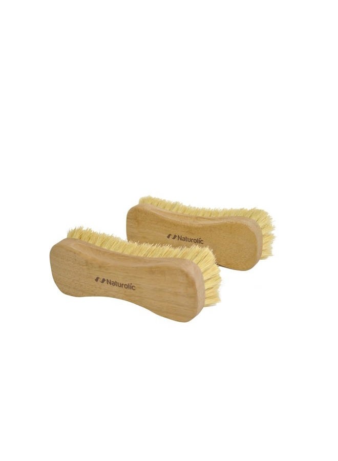 Naturolic All-Natural Wooden Scrub Brush Set | Wooden Handle | Tampico Bristle Brush for Cleaning | Eco Friendly Cleaning Products | Scrub Brush Set of 2 - Image 3
