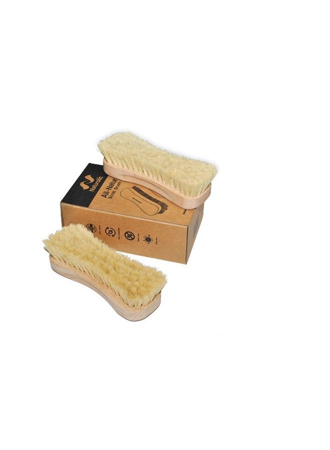 Naturolic All-Natural Wooden Scrub Brush Set | Wooden Handle | Tampico Bristle Brush for Cleaning | Eco Friendly Cleaning Products | Scrub Brush Set of 2 - Image 5