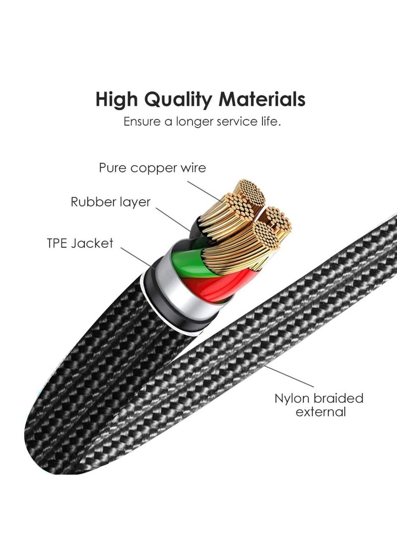 erorex Charging Cable, 3 in 1 Charger Cable Nylon Braided Multiple USB Cable Universal Charging Cord, with Type-C, Micro USB Port Connectors, for Most Phones,Pads and Other Devices (1.2M, 2Pcs) - Image 4