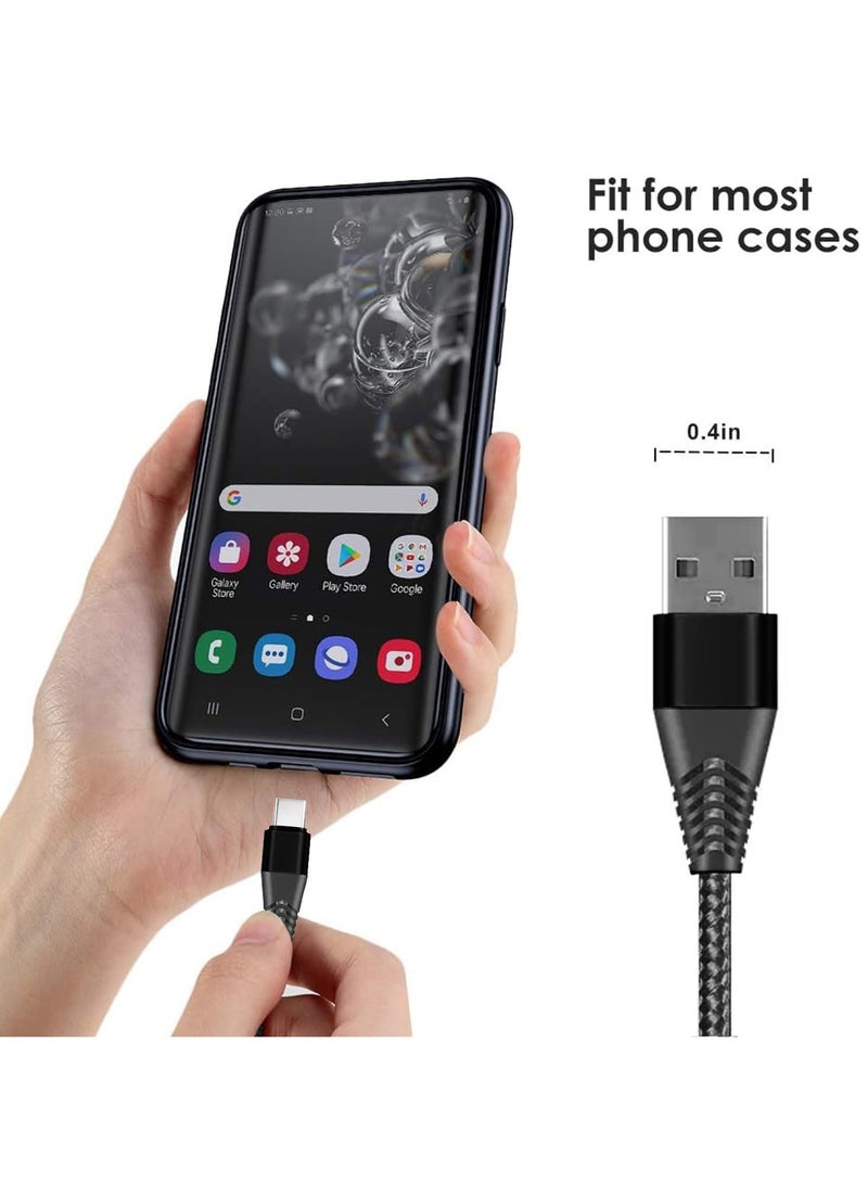 erorex Charging Cable, 3 in 1 Charger Cable Nylon Braided Multiple USB Cable Universal Charging Cord, with Type-C, Micro USB Port Connectors, for Most Phones,Pads and Other Devices (1.2M, 2Pcs) - Image 3