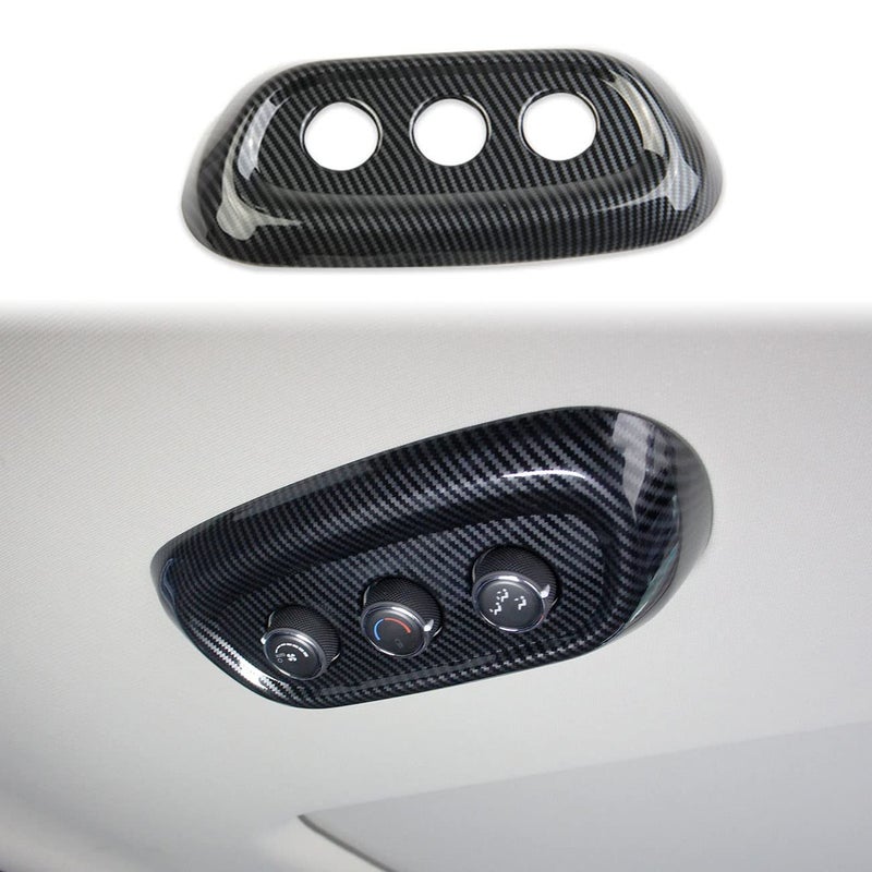 غطاء لوحة مقبض تكييف الهواء الخلفي من ألياف الكربون لسيارة دودج دورانجو 2014-2022