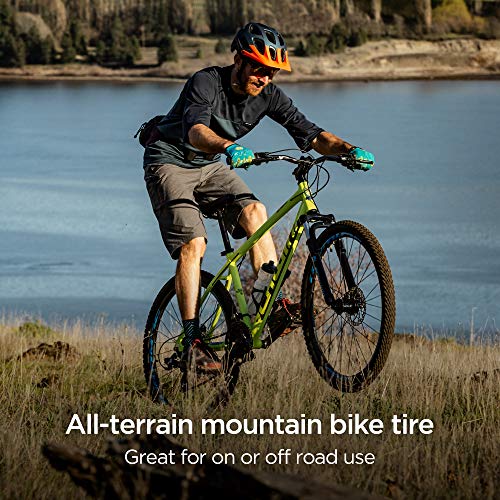 Schwinn Replacement Bike Tire 26 x 195 AllTerrain Mountain Bike Tire Wide Blocky Knobs Puncture Guard Fits Internal Rim Widths 19mm29mm PSI Range 40 to 65 - Image 3
